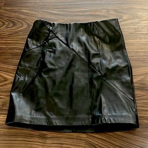 Black Dynamite Mini Faux Leather skirt